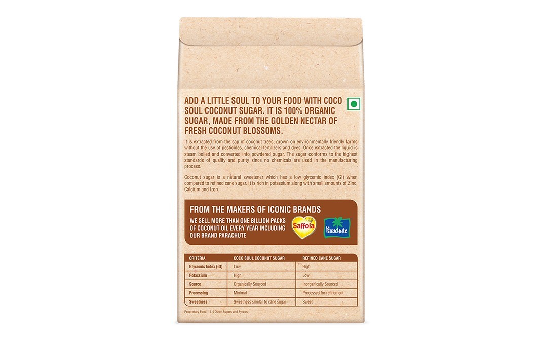 Coco Soul 100% Organic Coconut Sugar    Pack  200 grams